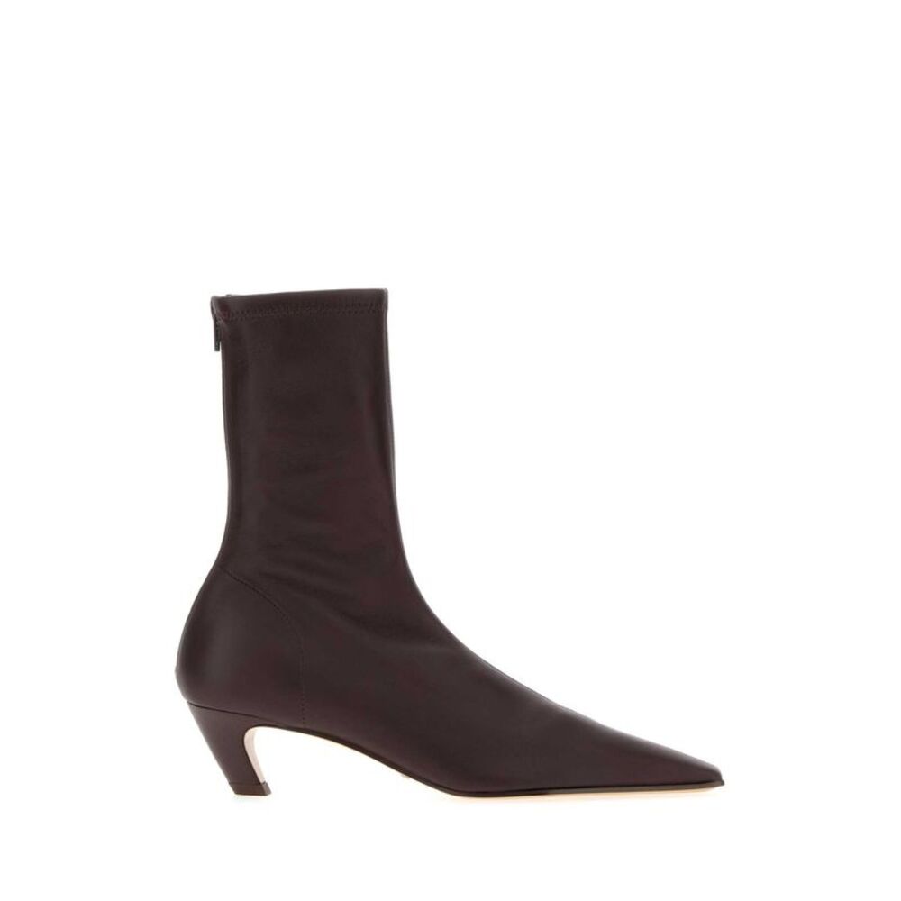 Khaite Women Aubergine Nappa Leather Arizona Ankle Boots